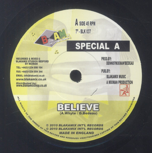 SPECIAL A / MIXMAN DUB SECTION [Believe / Believe Dub]