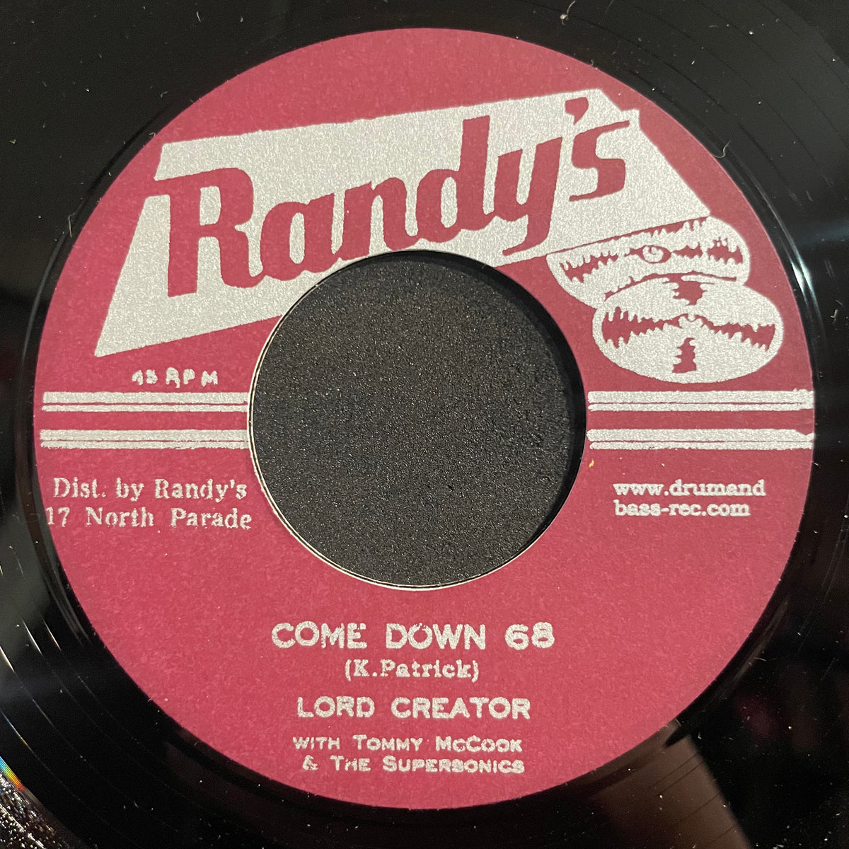7” Lord Creator With  McCook & The Supersonics Such Is Life / Come Down 68 NONE Randys /00080 Drum & Bass Records | Reggae, Ska, RockSteady, Roots, Dancehall