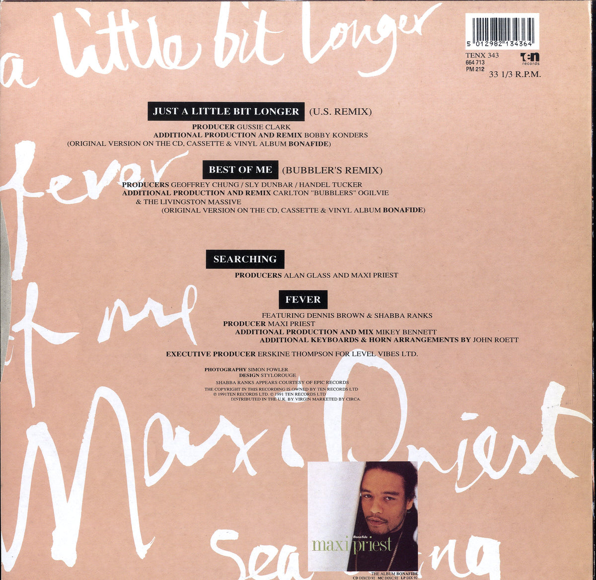 マキシプリースト CD MAXI PRIEST SEARCHING - 洋楽