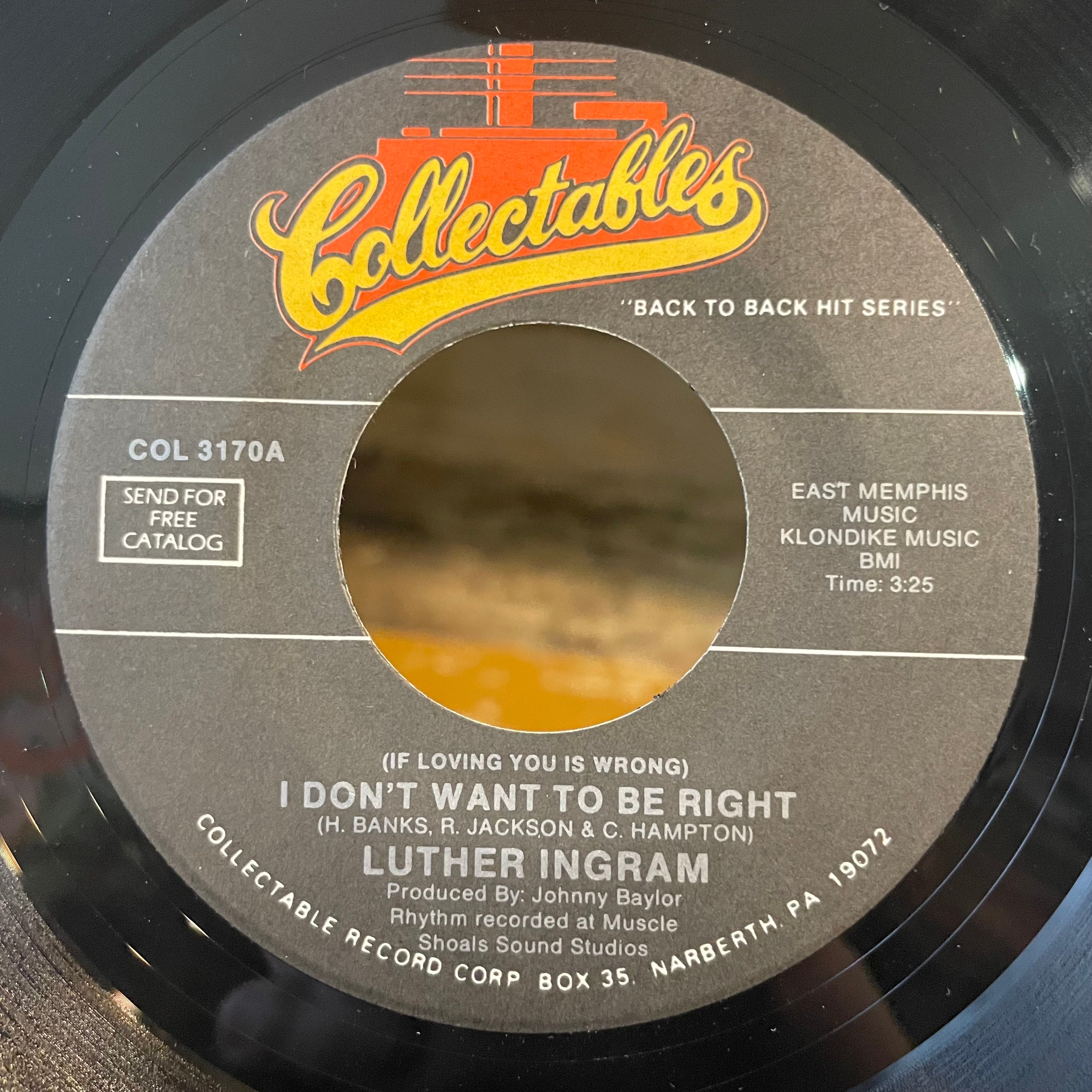 LUTHER INGRAM / HOT BUTTER [I Don't Want To Be Right / Popcorn]