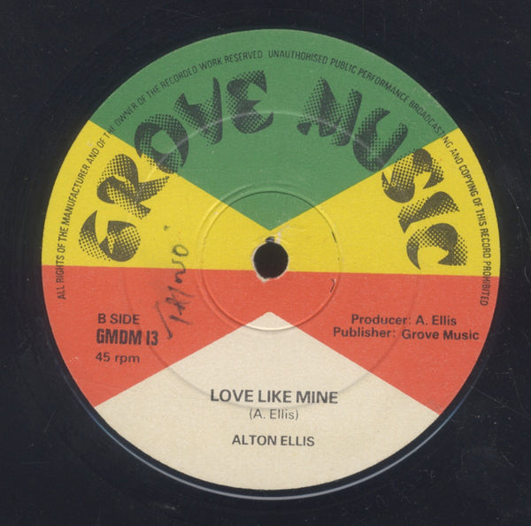 ALTON ELLIS [It's Hard To Be A Lover / Love Like Mine]