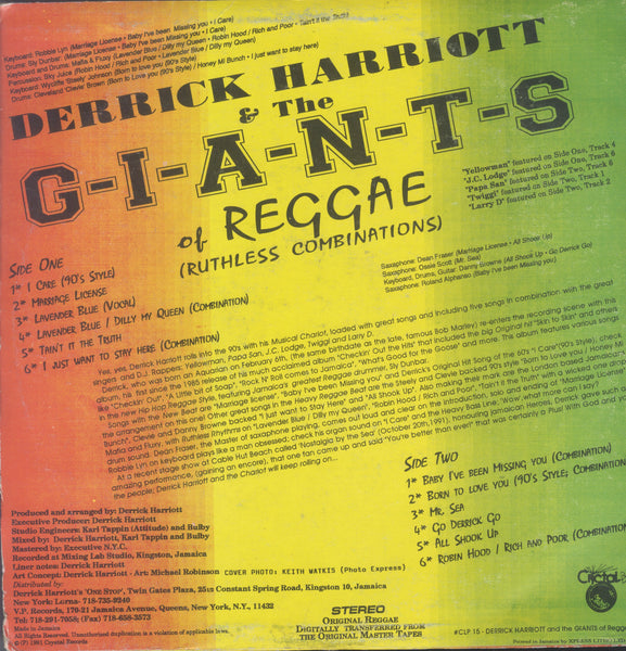 DERRICK HARRIOTT [Derrick Harriott & The Giants Of Reggae (Ruthless Combinations)]