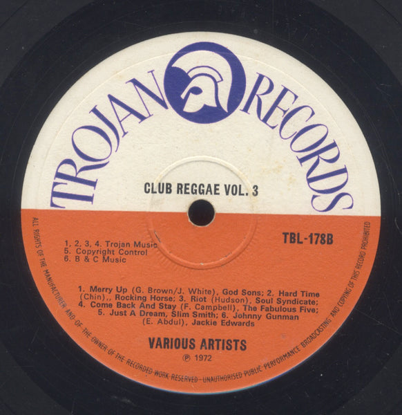 V.A. (THE UNIQUES. KING IWAH. SLIM SMITH...)  [Club Reggae Vol 3 ]