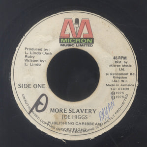 JOE HIGGS [More Slavery]