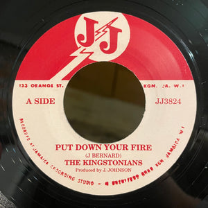 THE KINGSTONIANS  [Put Down Your Fire / No False Witness]