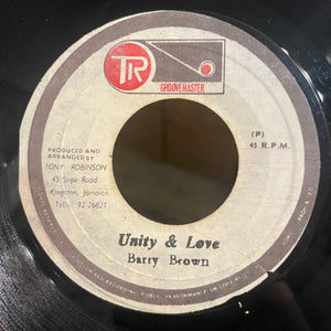 BARRY BROWN / ERROL SCORCHER [Unity & Love / Unity Rock]