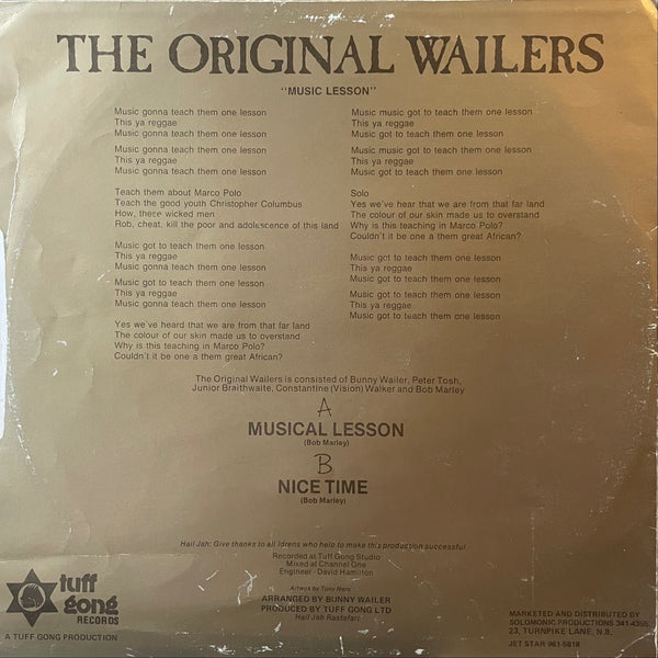 THE ORIGINAL WAILERS [Music Lesson / Nice Time]