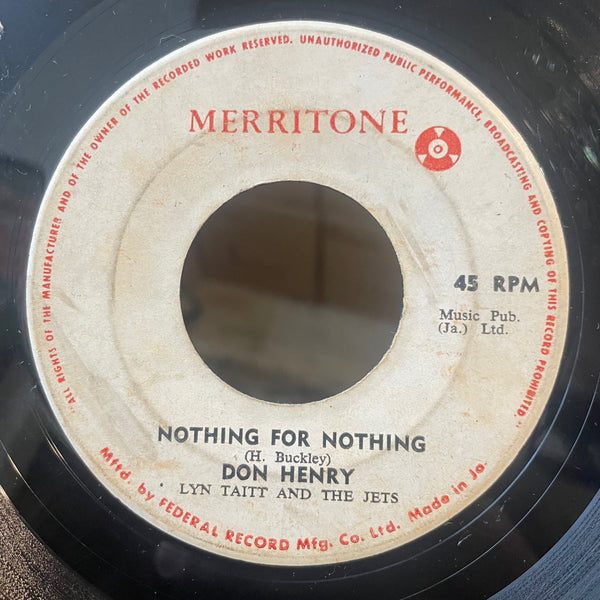 DON HENRY [As Long As I Live / Nothing For Nothing]