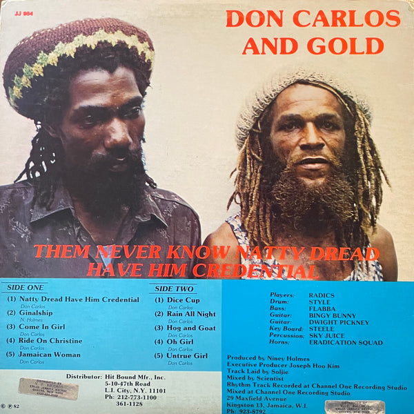 DON CARLOS AND GOLD [Them Never Know Natty Dread Have Him Credential]