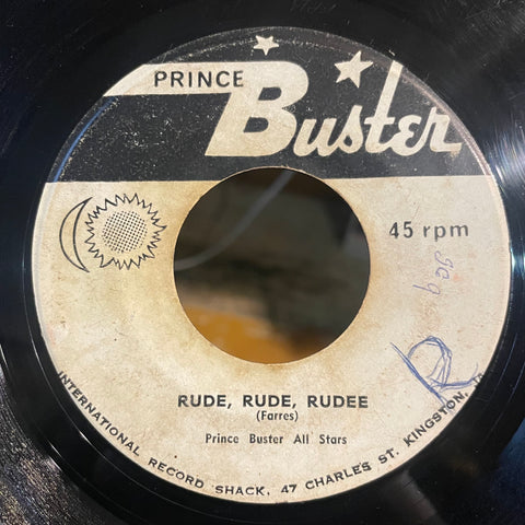 PRINCE BUSTER / THE CHERMERS [Rude Rude Rudie  / Oh My Babay]