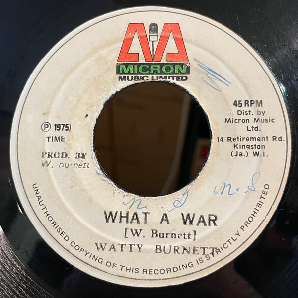 WATTY BURNETT [What A War]