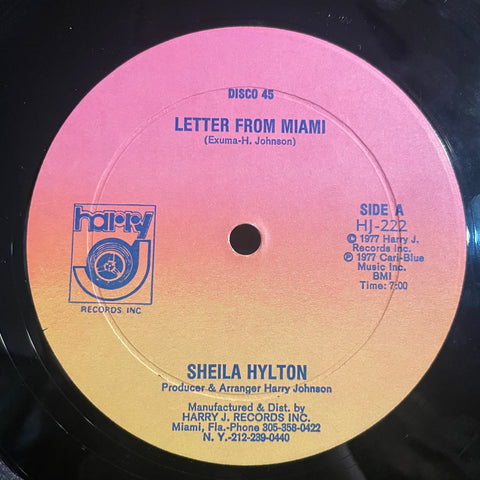 SHEILA HYLTON / I-ROY  [Letter From Miami / Jah Jah Star ]