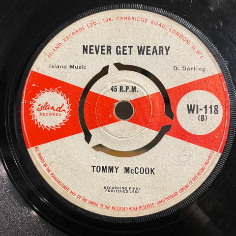 TOMMY MCCOOK [Never Get Weary / Below Zero ]