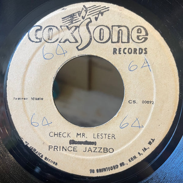 PRINCE JAZZBO / PABLO BLACK  [Check Mr Lester / Black Wax ]