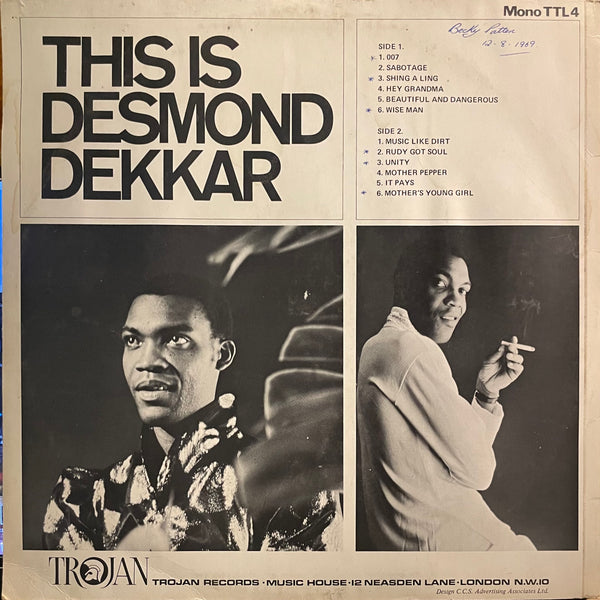 DESMOND DEKKER [This Is Desmond Dekker]