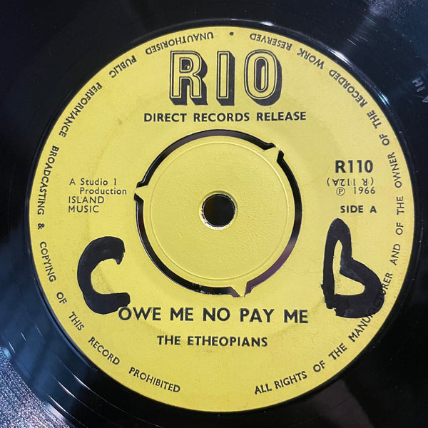 THE ETHIOPIANS / THE SHARKS [Owe Me No Pay Me / I Wouldn't Baby]