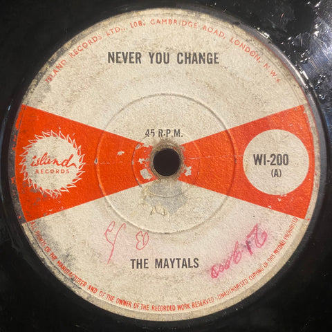 MAYTALS [Never You Change / What's On Your Mind]