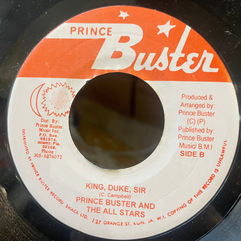 PRINCE BUSTER [King Duke Sir / Shake Up Orange Street ]