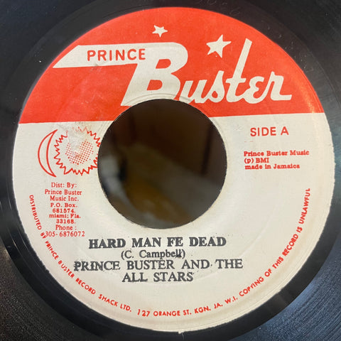 PRINCE BUSTER / RAYMOND HERPER [Hard Man Fe Dead / Mighty Rose]