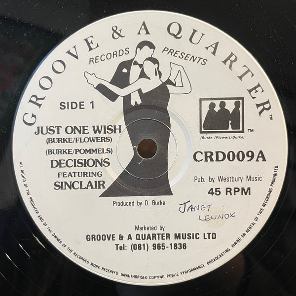 DECISIONS FEAT. SINCLAIR [Just One Wish]