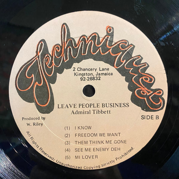 ADMIRAL TIBET [Leave People Business]