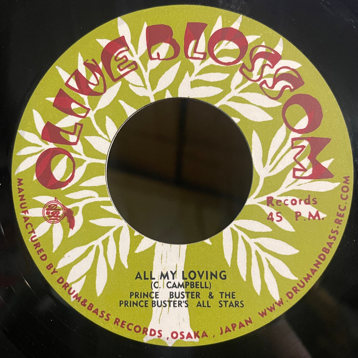 レア盤オリーブレーベル　ALL MY LOVING-PRINCE BUSTER Drum & Bass Records | Reggae, Ska, RockSteady, Roots, Dancehall