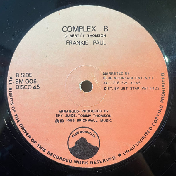 FRANKIE PAUL [Inferiority Complex]