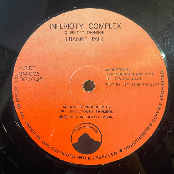 FRANKIE PAUL [Inferiority Complex]