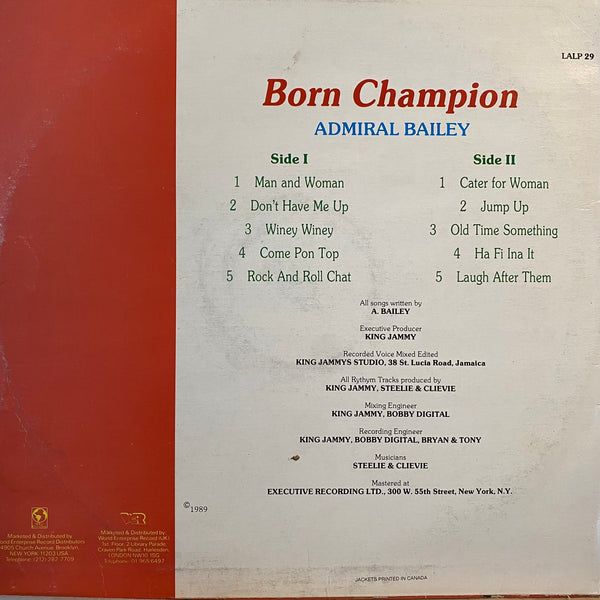 ADMIRAL BAILEY [Born Champion]
