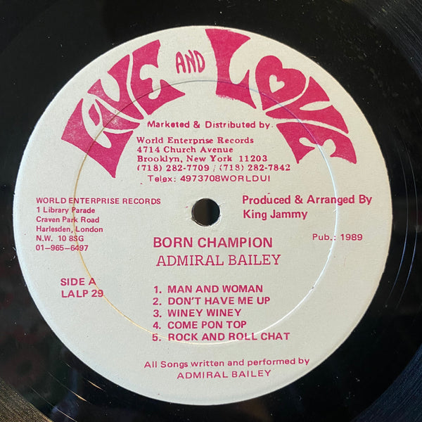 ADMIRAL BAILEY [Born Champion]
