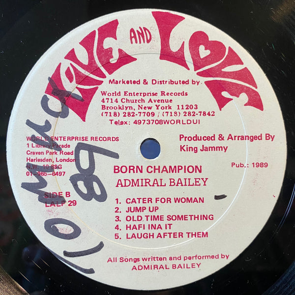 ADMIRAL BAILEY [Born Champion]