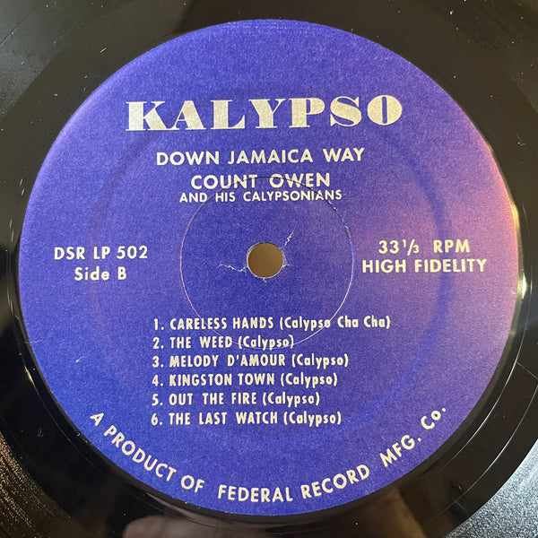 COUNT OWEN AND HIS CALYPSONIANS [Down In Jamaica Way]