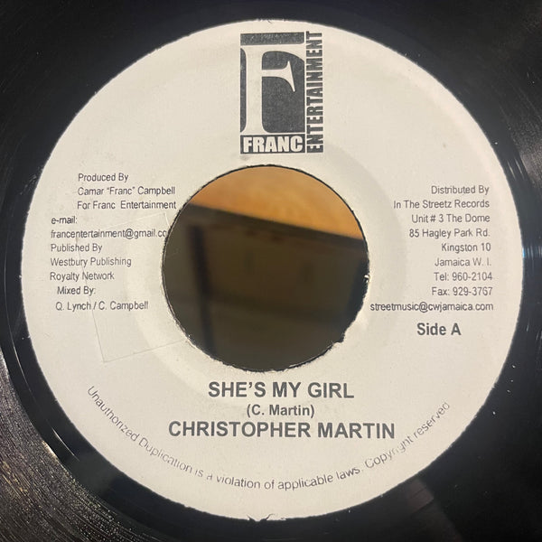 CHRISTOPHER MARTIN [She's My Girl]
