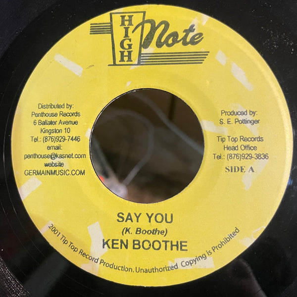 KEN BOOTHE / MAX ROMEO [Say You / Let The Power Fall On I]