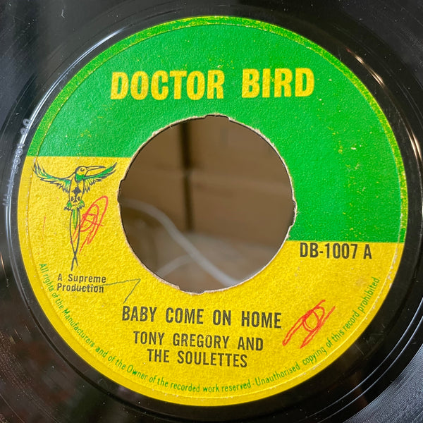 TONY GREGORY & SOULETTES / TONY GREGORY [Baby Come On Home / Maria Elena]