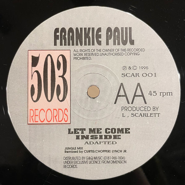 FRANKIE PAUL [Let Me Come Inside]
