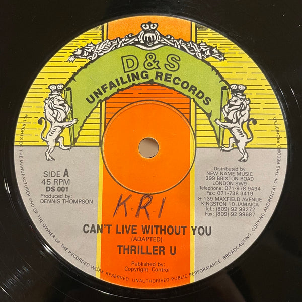 THRILLER U [Can't Live Without You]