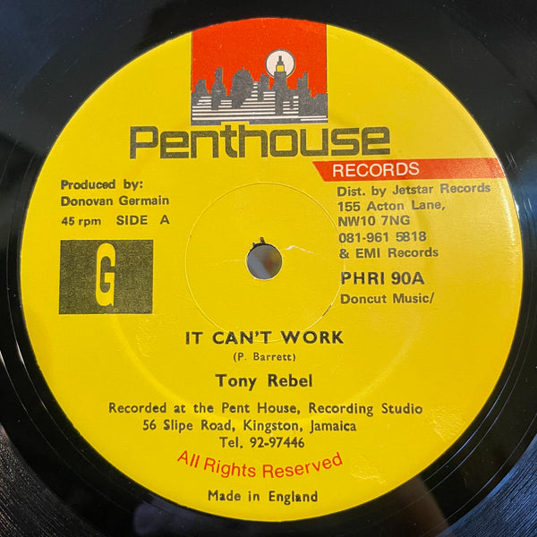 TONY REBEL [It Can't Work ]