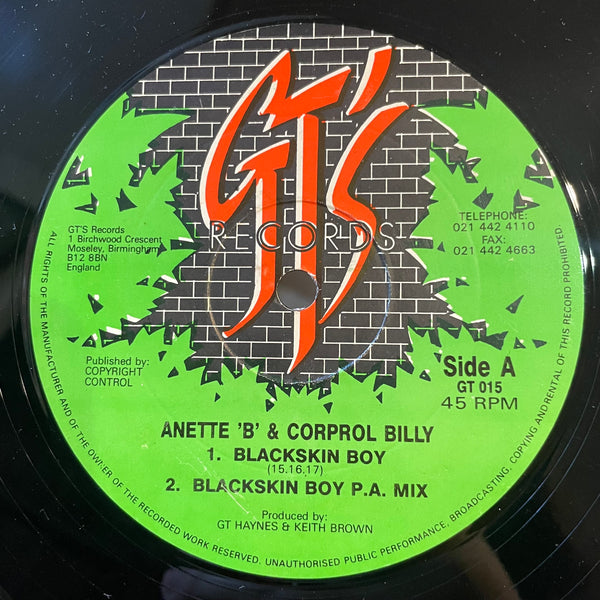 ANETTE B & CORPROL BILLY / MAJOR POPULAR [Blackskin Boy / Fire]