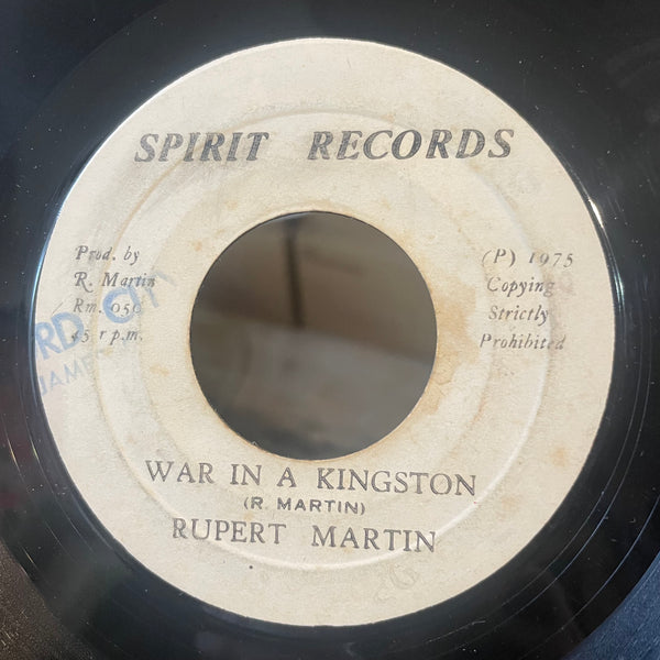 RUPERT MARTIN [War In A Kingston]