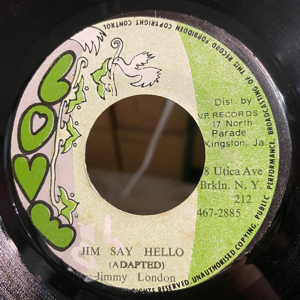 JIMMY LONDON  [Peggy My Love / Jim Say Hello]
