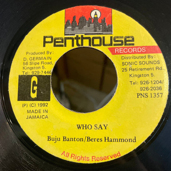 BUJU BANTON & BERES HAMMOND [Who Say]