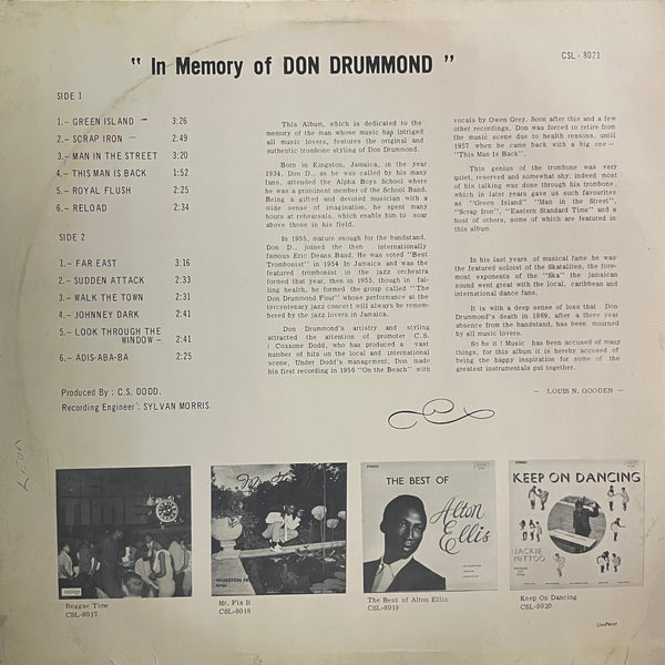 DON DRUMMOND [In Memory Of Don Drummond]