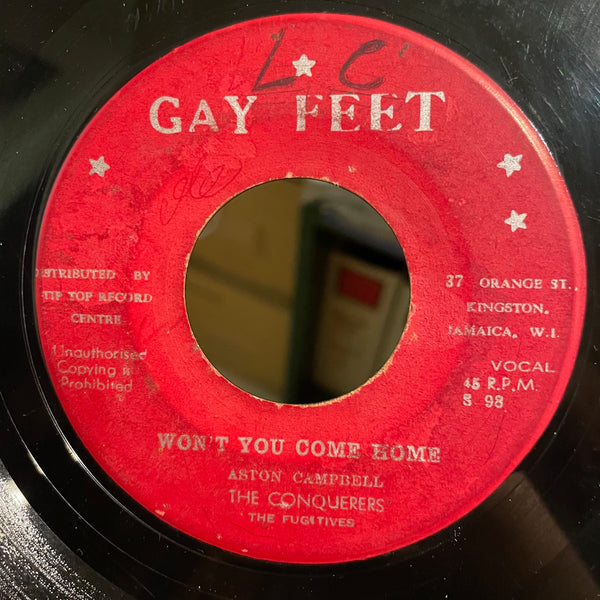 THE CONQURES  [Wont You Come Home / Oh That Day]