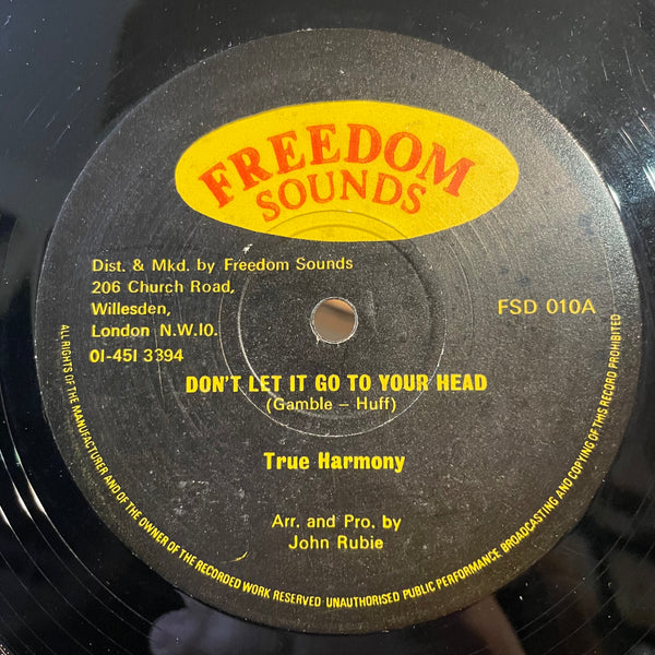 TRUE HARMONY [Don't Let It Go To Your Head]