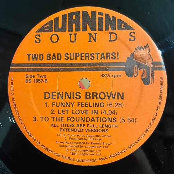 GREGORY ISAACS / DENNIS BROWN [Two Bad Superstars !]