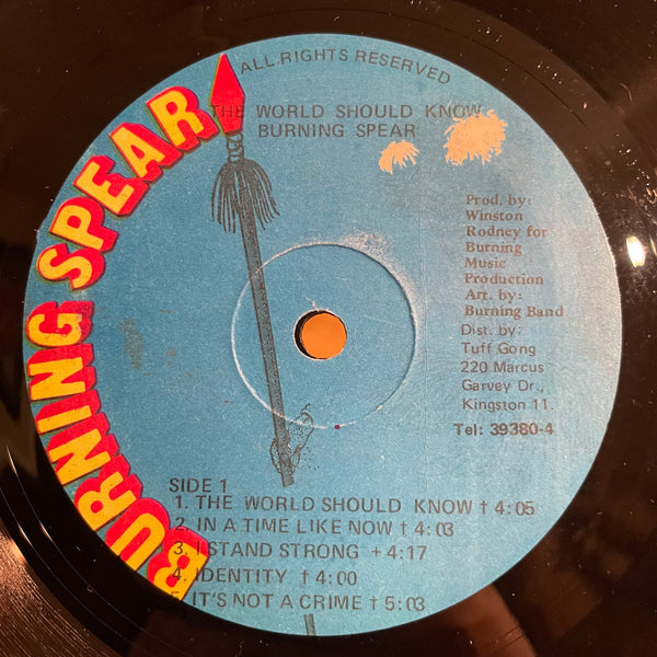 BURNING SPEAR [The World Should Know]