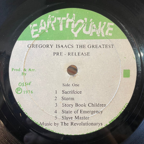GREGORY ISAACS [Mr. Isaacs]