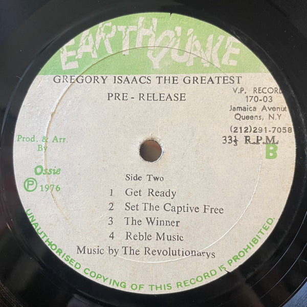 GREGORY ISAACS [Mr. Isaacs]