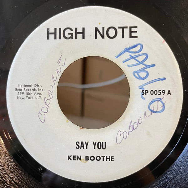 KEN BOOTHE [Say You / Version]
